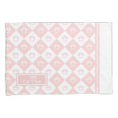 Mr & Mrs Cat Mam en Pap Pink Cat Paw Patroon Kussensloop (Voorkant-Rechts)