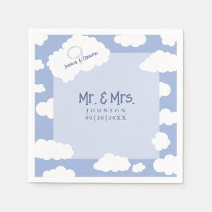 Mr & Mrs Cloud Nine 9 Schattigee grillige bruiloft Servet