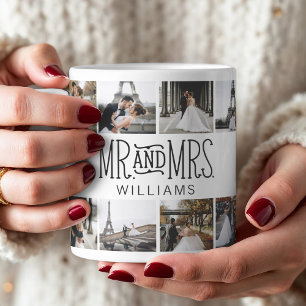 Mr & Mrs Custom Foto Handgeschreven Koffiemok