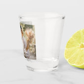 Mr & Mrs Custom Foto Modern Pas getrouwd Wedding Shot Glas (Rechts)