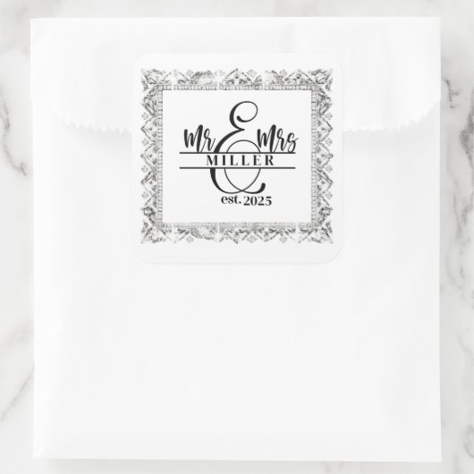 Mr & Mrs Custom Name Sticker (Tas)