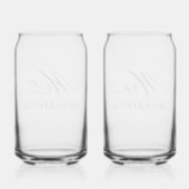 Mr & Mrs Custom Photo Modern Blikvorm Glas (Achterkant)
