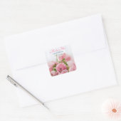 Mr & Mrs, DIY Achternaam, Datum & Foto Vierkante Sticker (Envelop)