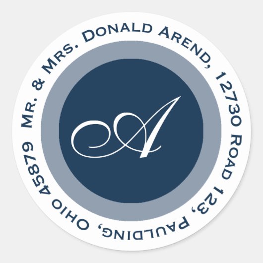 Mr. & Mrs Donald Arend Return Address Labels (Voorkant)