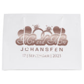 Mr & Mrs Elegant Classic Roos Goudfolie Passen get Groot Cadeauzakje (Voorkant)