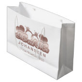 Mr & Mrs Elegant Classic Roos Goudfolie Passen get Groot Cadeauzakje (Voorkant Gekanteld)