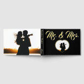 Mr & Mrs Elegant Modern Photo Heart Mariage Noir (Complet)
