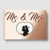 Mr & Mrs Elegant Rose Gold Photo Heart Mariage (Recto)
