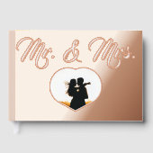 Mr & Mrs Elegant Rose Gold Photo Heart Mariage (Recto)