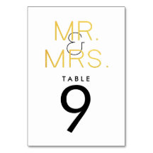 Mr & Mrs Elegant Typografie Tafel
