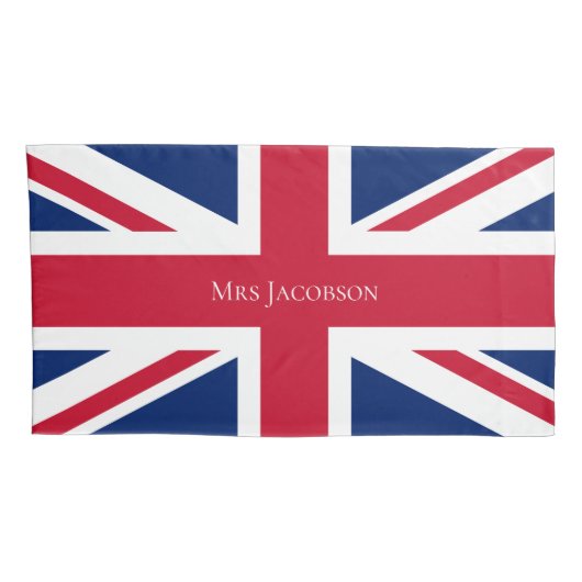 Mr & Mrs English Flag Kussensloop (Achterkant-Rechts)