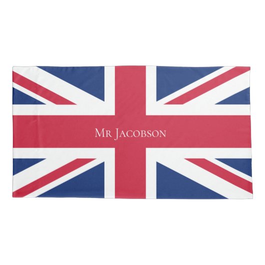 Mr & Mrs English Flag Kussensloop (Achterkant-Links)