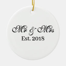 Mr & Mrs Est. Year Personalized Couple Design