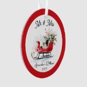 Mr Mrs First Christmas Housewarming mr and mrs Ornament (voorkant)