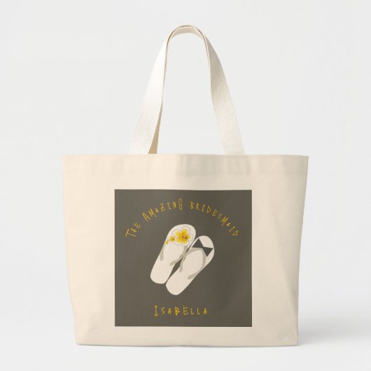 Mr & Mrs Flip Flops Hibiscus Beach Wedding Sac (Devant)