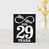 Mr Mrs For 29 Years 29th Wedding Anniversary Kaart (Gele Bloem)