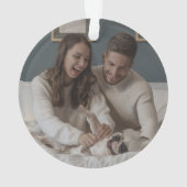 Mr. & Mrs. Foto 1 Kerstmis Newly Weds Keepomwille Ornament (achterkant)