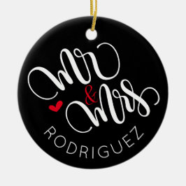 Mr & Mrs - Gepersonaliseerd ornament