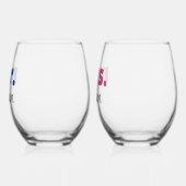 Mr & Mrs Gepersonaliseerde bruiloft Chic Script Wijnglas Zonder Voet (Links)