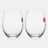Mr & Mrs Gepersonaliseerde bruiloft Chic Script Wijnglas Zonder Voet (Rechts)