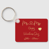 Mr & Mrs Happy Valentine's Day Keychain (Achterkant)