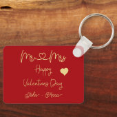 Mr & Mrs Happy Valentine's Day Keychain (Voorkant)
