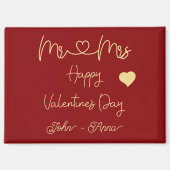 Mr & Mrs Happy Valentine's Day Magnet (Recto)