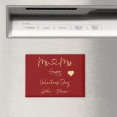 Mr & Mrs Happy Valentine's Day Magnet Magneet (Insitu (Vaatwasser))