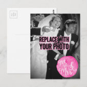 "Mr & Mrs." Huwelijksfoto Briefkaart (Voorkant / Achterkant)