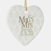 Mr & Mrs Keepomwille Keramisch Ornament (Rechts)