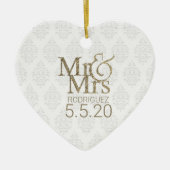 Mr & Mrs Keepomwille Keramisch Ornament (Voorkant)