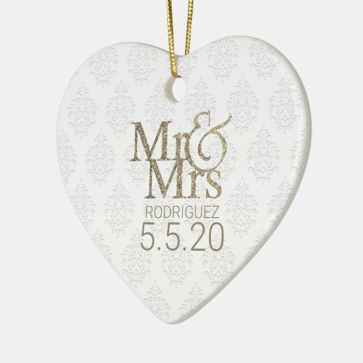 Mr & Mrs Keepomwille Keramisch Ornament (Links)