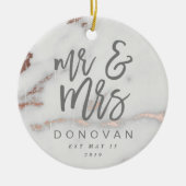 MR & MRS KERAMISCH ORNAMENT (Voorkant)