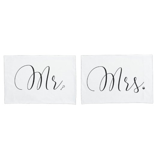 Mr. & Mrs. Lock & Key Kussensloop (Voorkant-Set)