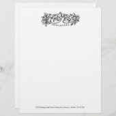 Mr. & Mrs. mistletoe die een nieuw stel briefhoofd (Voorkant / Achterkant)