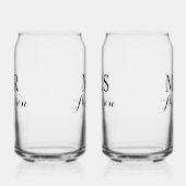 Mr & Mrs Modern Elegant Personnalisé Nom Date Mari (Gauche)