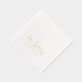 Mr & Mrs Modern Script Custom Name Wedding Gold Folie Servetten (Rechts)