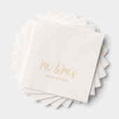 Mr & Mrs Modern Script Nom personnalisé Mariage Go (Insitu (empilé))