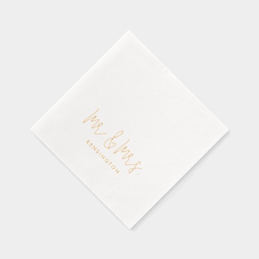 Mr & Mrs Modern Script Nom personnalisé Mariage Go (Droite)