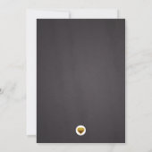 Mr. & Mrs Modern typografie zwarte, gele bruiloft Kaart (Achterkant)