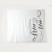 Mr & Mrs Modern Wedding Backdrop Banner Wandkleed (Voorkant (horizontaal))