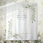 Mr Mrs Monogram Groene Couples Bruiloftsfoto Prop Wandkleed