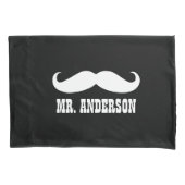 Mr & Mrs Mustache en Lips Wedding Couple Kussensloop (Voorkant-Links)