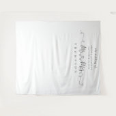 Mr Mrs Naam Ringen Hart Script Foto Achtergrond Wandkleed (Voorkant (horizontaal))