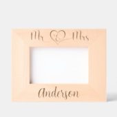 Mr Mrs Naam Wedding Pas getrouwd Gegraveerde Lijstjes (Voorkant)