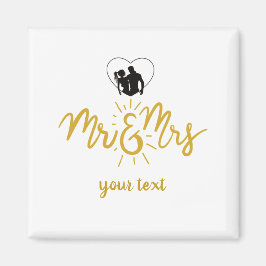 Mr & Mrs Pasgetrouwd Magneet