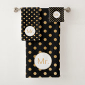 Mr & Mrs. pasgetrouwde badhanddoekset, aangepaste  Bad Handdoek (Insitu)