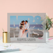 Mr. Mrs. Passen getrouwd Foto Bruiloft Frosted Acryl Bord (Huwelijk)