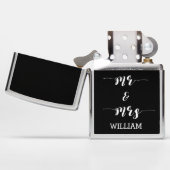 Mr. & Mrs. Personalized Funny Zippo Lighter (Geopend)