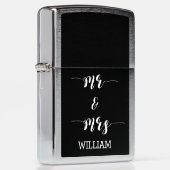 Mr. & Mrs. Personalized Funny Zippo Lighter (Rechts)